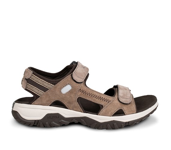 Cedar Brown-Vanilla Cream-Pale Khaki Kuru TREAD Sandal | GRZ-431295