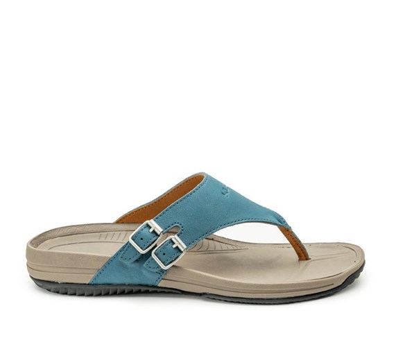 Wailea Blue-Faded Brown Kuru SUOMI Sandal | GBV-965420