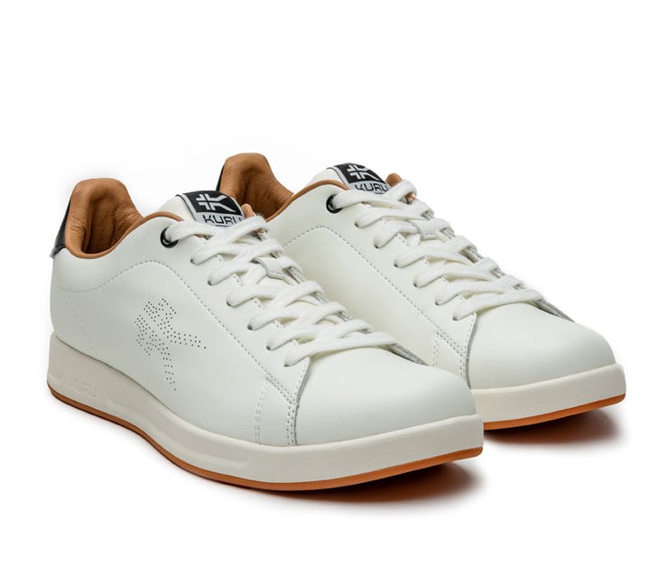 Bright White-Jet Black Kuru ROAM Classic Court Sneaker | PMZ-658741