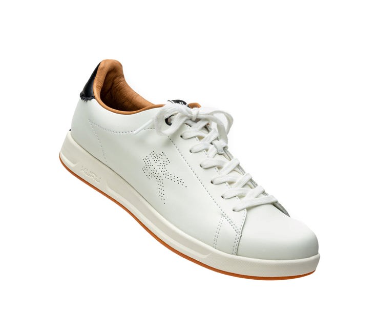 Bright White-Jet Black Kuru ROAM Classic Court Sneaker | PMZ-658741