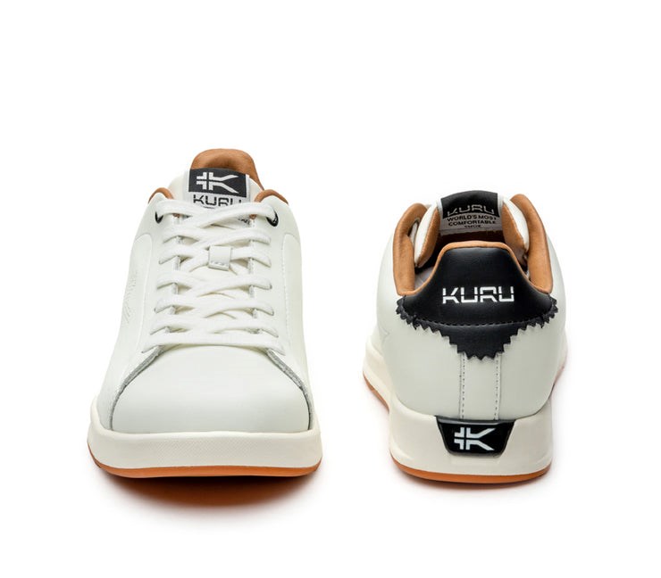 Bright White-Jet Black Kuru ROAM Classic Court Sneaker | PMZ-658741