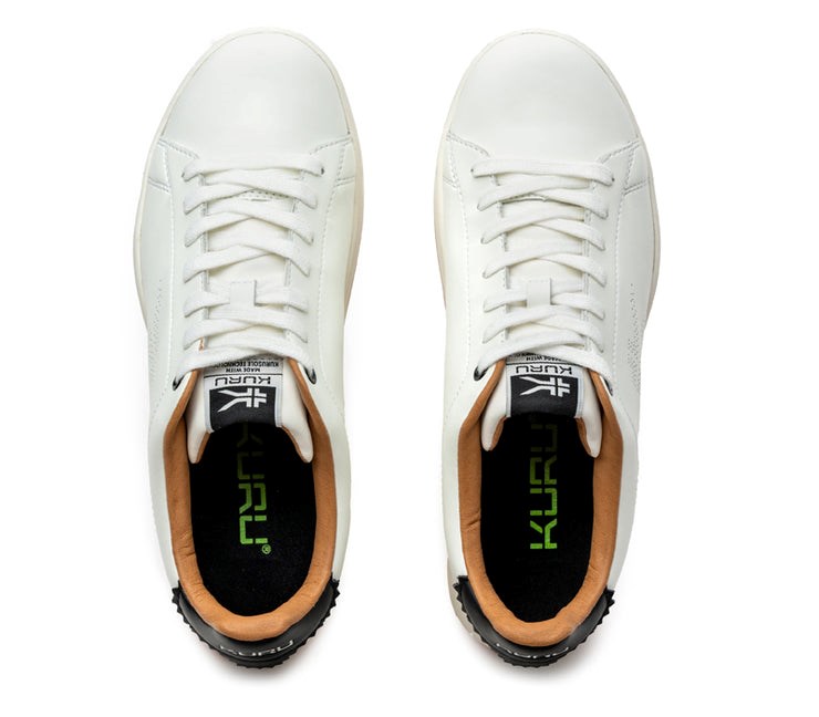 Bright White-Jet Black Kuru ROAM Classic Court Sneaker | PMZ-658741