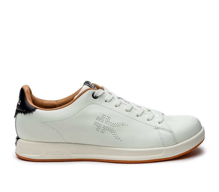 Bright White-Jet Black Kuru ROAM Classic Court Sneaker | PMZ-658741