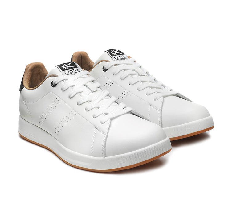 Bright White-Jet Black Kuru ROAM Classic Court Sneaker | YDQ-092173