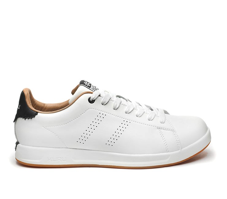 Bright White-Jet Black Kuru ROAM Classic Court Sneaker | YDQ-092173