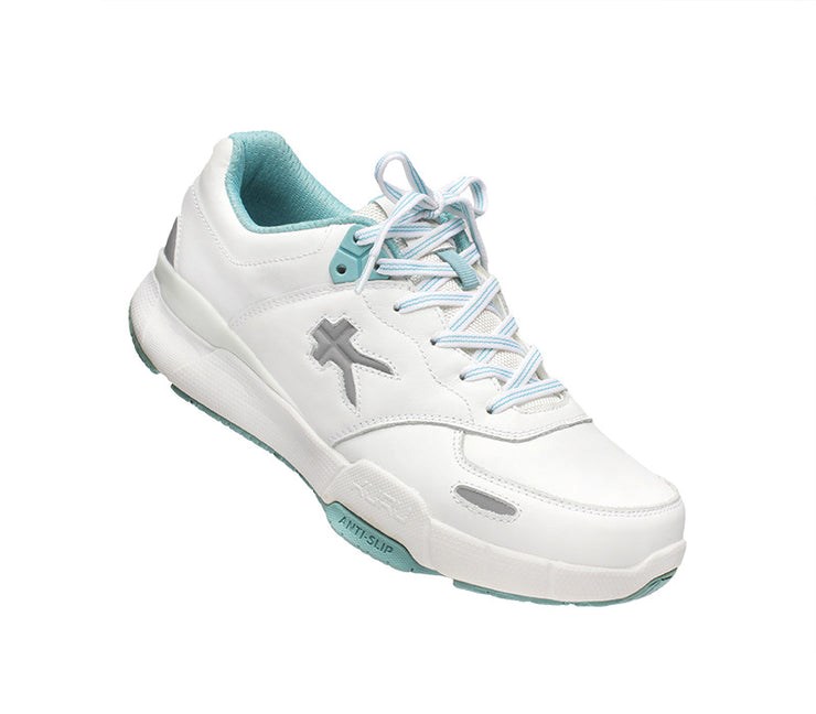 Bright White-TealMist Kuru KINETIC Anti-Slip Sneaker | VRQ-671240