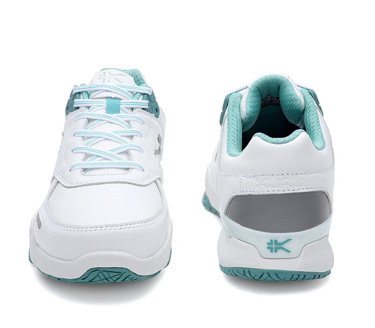 Bright White-TealMist Kuru KINETIC Anti-Slip Sneaker | VRQ-671240