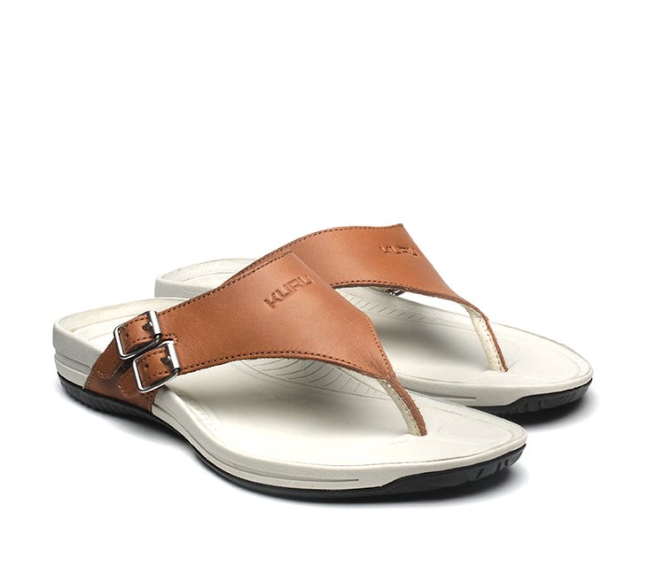 Caramel Brown-Bone Kuru SUOMI Sandal | FUT-927465