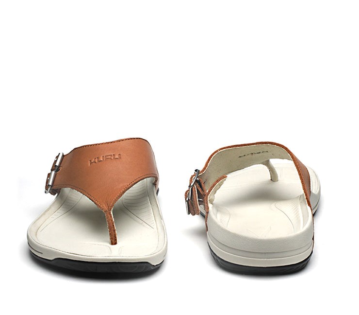 Caramel Brown-Bone Kuru SUOMI Sandal | FUT-927465