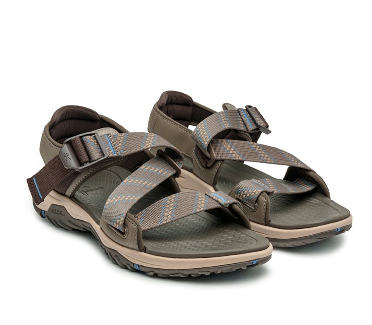 Cedar Brown-Mineral Blue Kuru CURRENT Sandal | DOL-819346