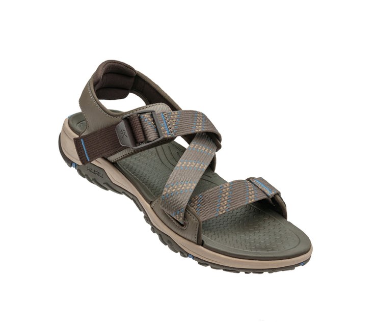 Cedar Brown-Mineral Blue Kuru CURRENT Sandal | DOL-819346