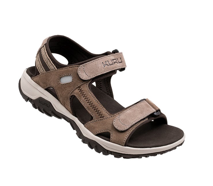 Cedar Brown-Vanilla Cream-Pale Khaki Kuru TREAD Sandal | GRZ-431295