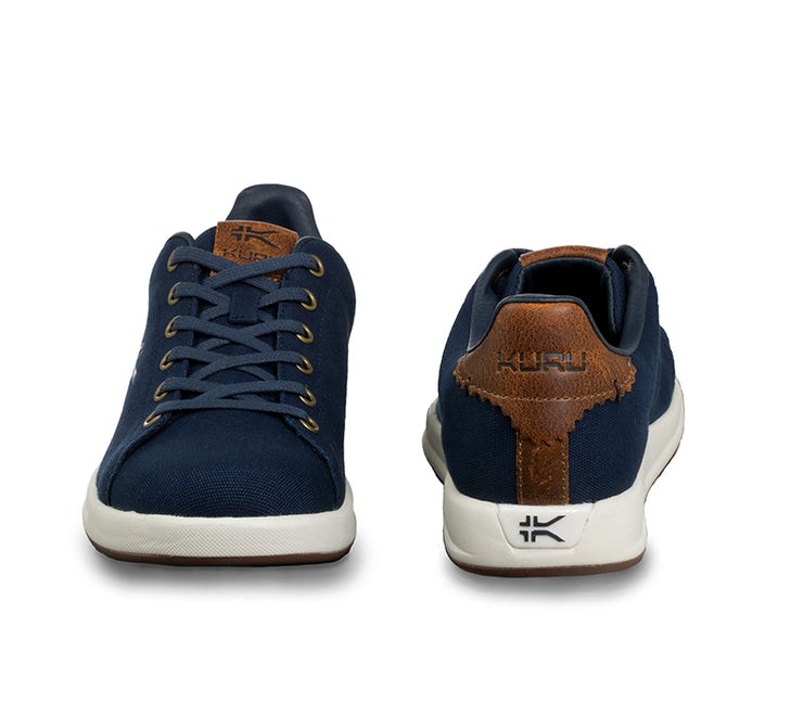 DEEPNAVY-WHITE-Mustang Brown Kuru ROAM Classic Court Sneaker | VFN-184736