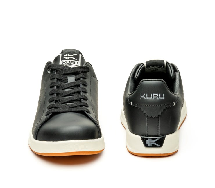 Jet Black-Bright White Kuru ROAM Classic Court Sneaker | AZN-124856