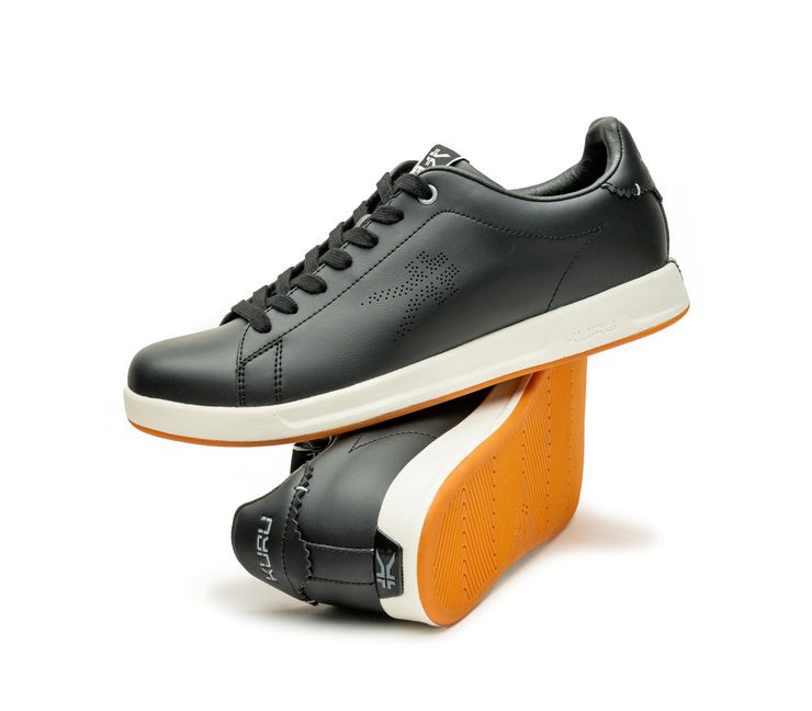 Jet Black-Bright White Kuru ROAM Classic Court Sneaker | AZN-124856