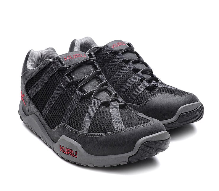 Jet Black-Cardinal Red Kuru CHICANE Trail Hiking Shoe | RPS-463570