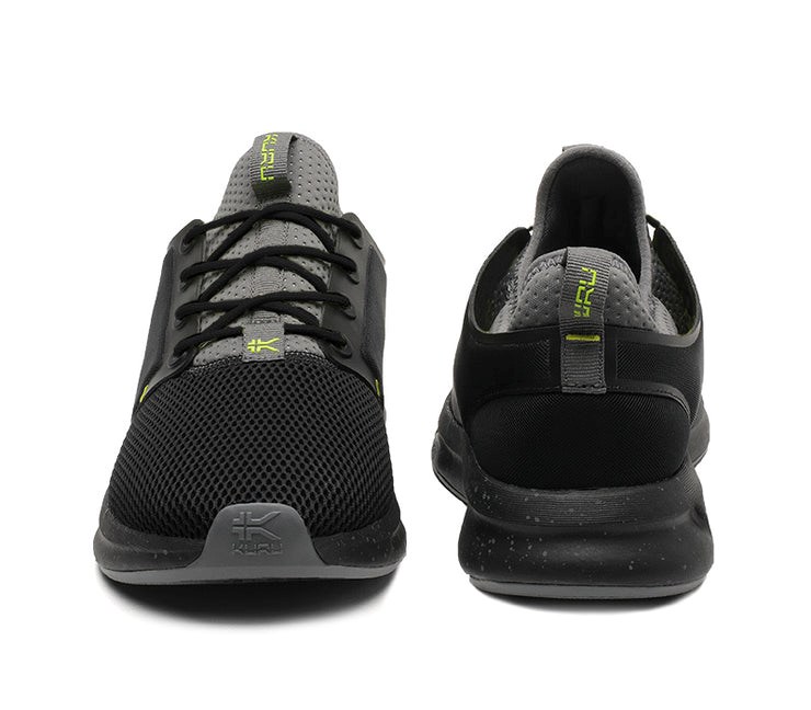 Jet Black-Citron Kuru ATOM Athletic Sneaker | PEN-974023