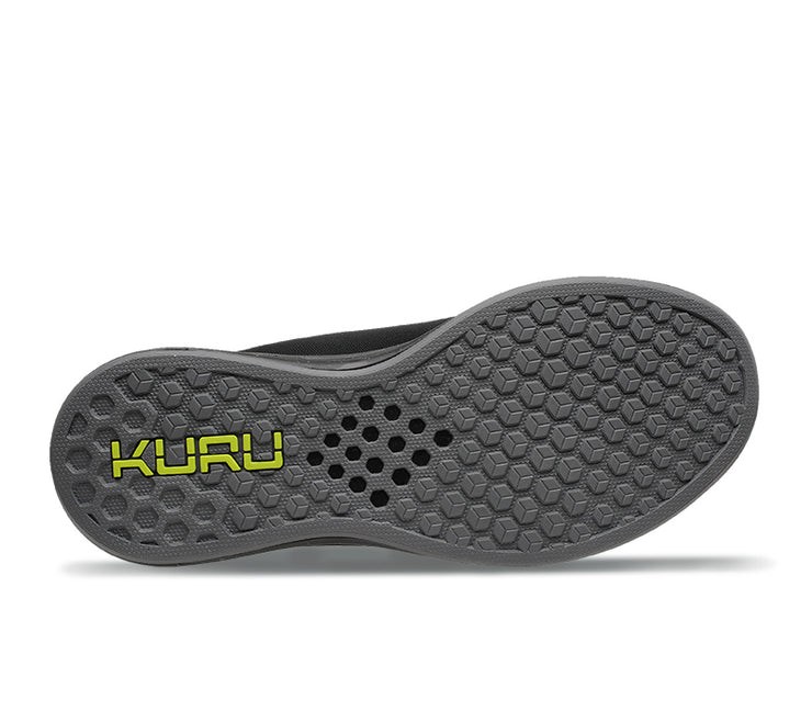 Jet Black-Citron Kuru ATOM Athletic Sneaker | PEN-974023