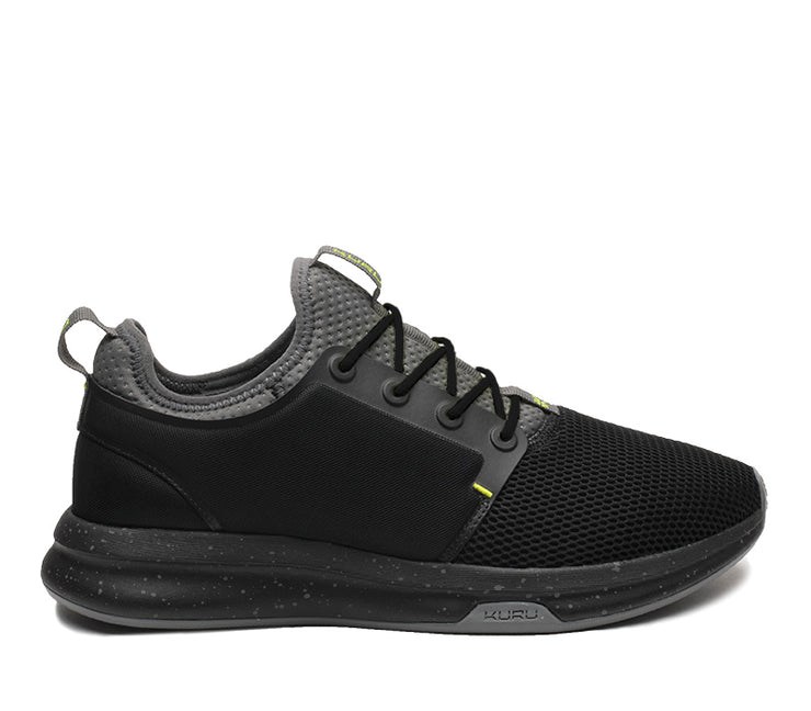 Jet Black-Citron Kuru ATOM Athletic Sneaker | PEN-974023