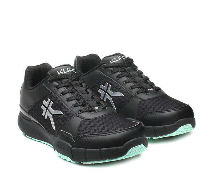 Jet Black-DustyAqua Kuru QUANTUM Fitness Sneaker Wide | DLT-356940