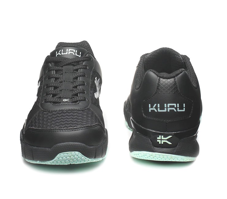 Jet Black-DustyAqua Kuru QUANTUM Fitness Sneaker Wide | DLT-356940