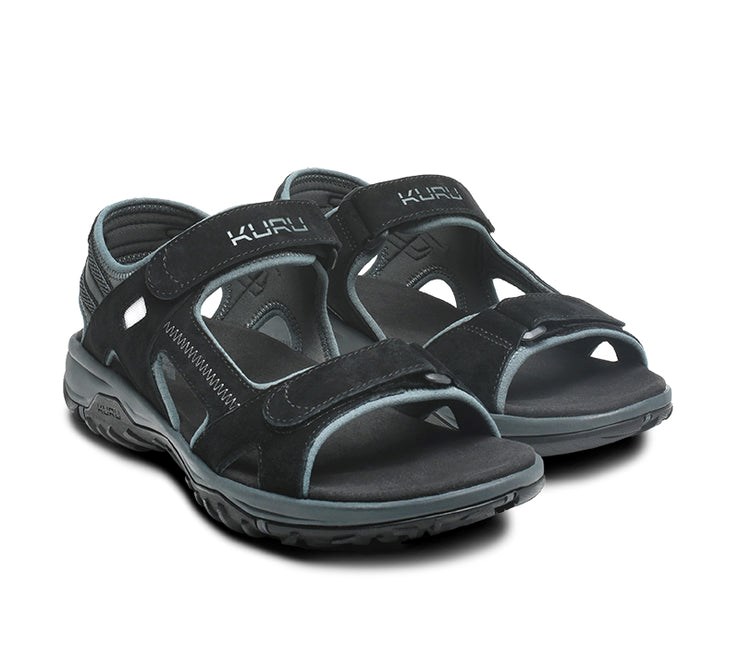 Jet Black-EmpireSteel Kuru TREAD Sandals | UAG-146097