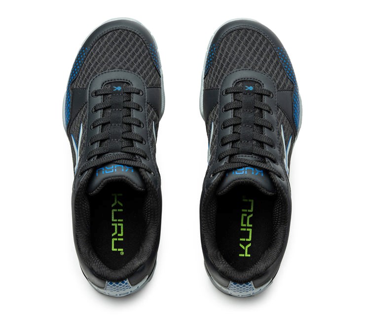 Jet Black-Fog Gray-Classic Blue Kuru QUANTUM WIDE Fitness Sneaker Wide | BRE-927831