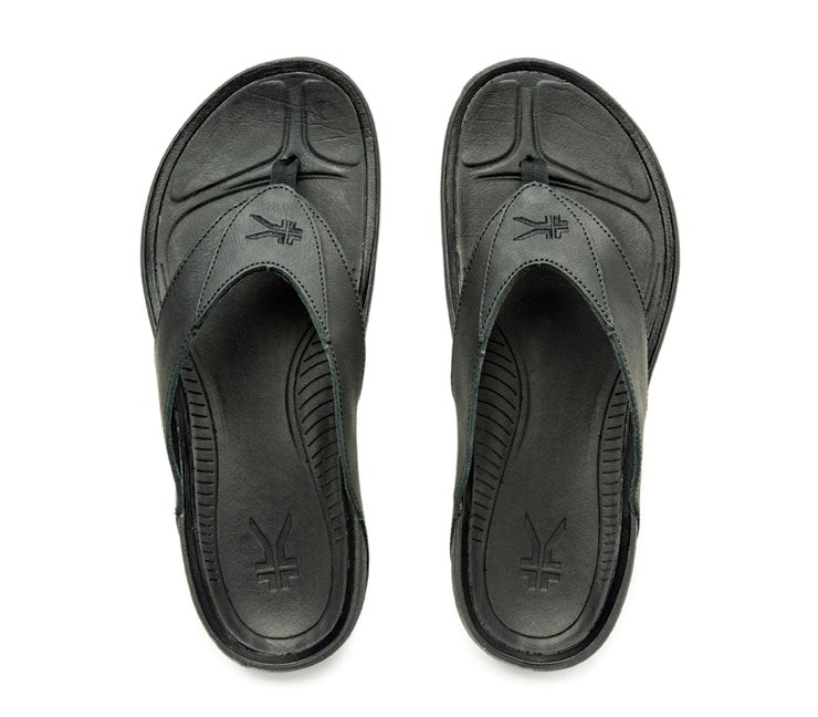 Jet Black Kuru KALA Sandal | SCM-384720