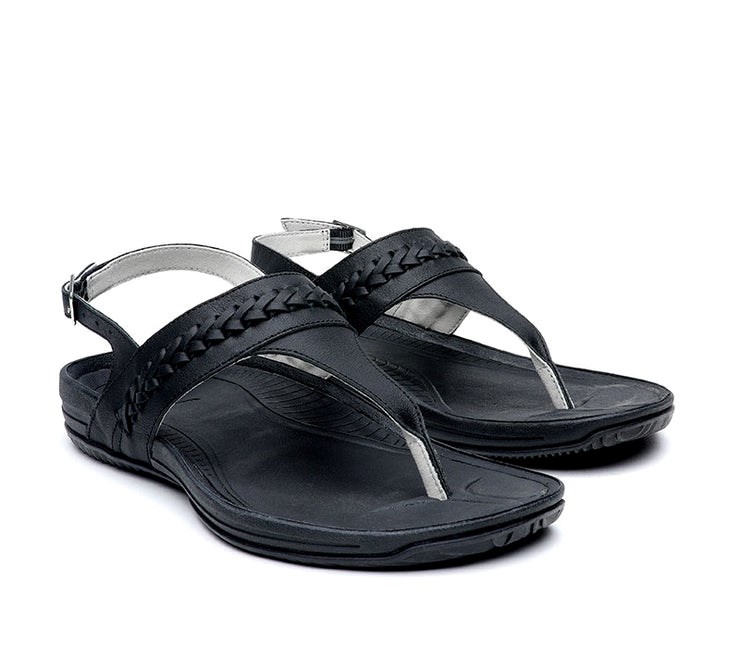 Jet Black Kuru LETTI Sandal | GYF-354089