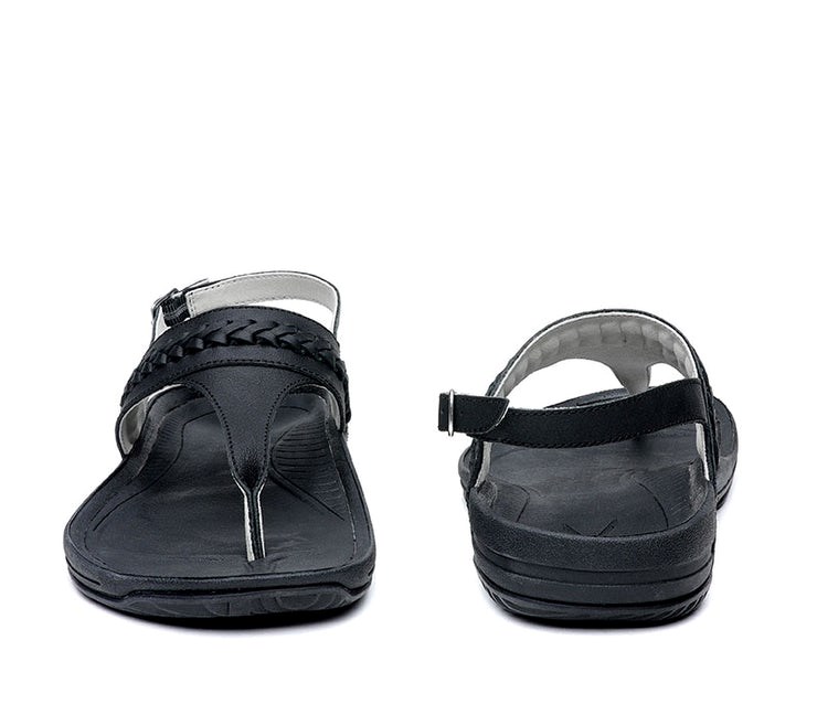 Jet Black Kuru LETTI Sandal | GYF-354089