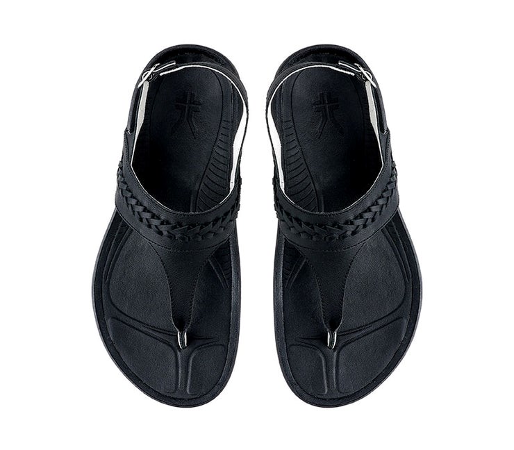 Jet Black Kuru LETTI Sandal | GYF-354089