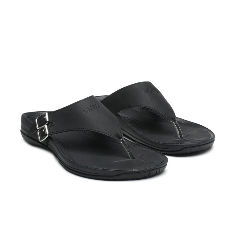 Jet Black Kuru SUOMI Sandal | KVL-527894