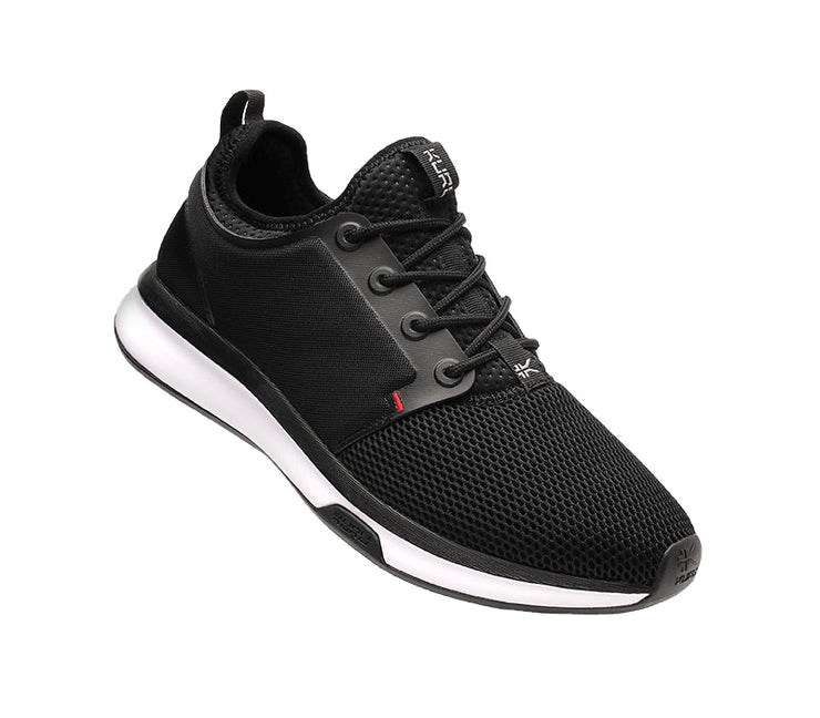 Jet Black-White-FireRed Kuru ATOM Athletic Sneaker | ZES-079283