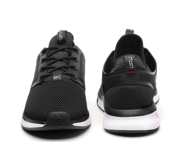 Jet Black-White-FireRed Kuru ATOM Athletic Sneaker | ZES-079283