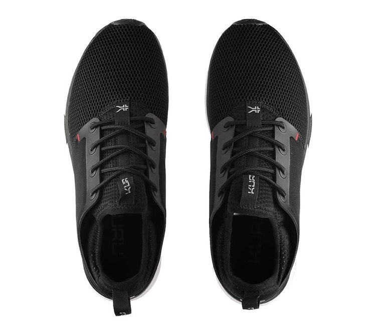 Jet Black-White-FireRed Kuru ATOM Athletic Sneaker | ZES-079283