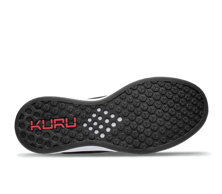 Jet Black-White-FireRed Kuru ATOM Athletic Sneaker | ZES-079283