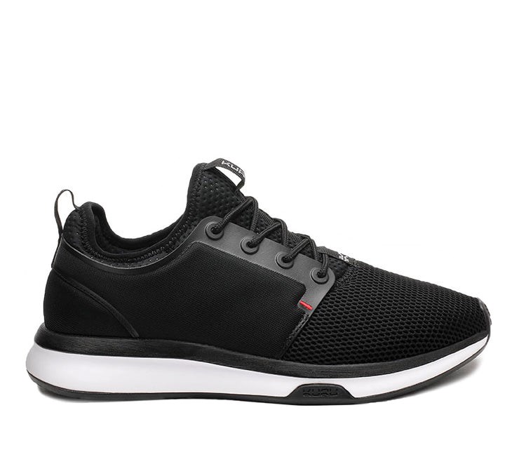 Jet Black-White-FireRed Kuru ATOM Athletic Sneaker | ZES-079283