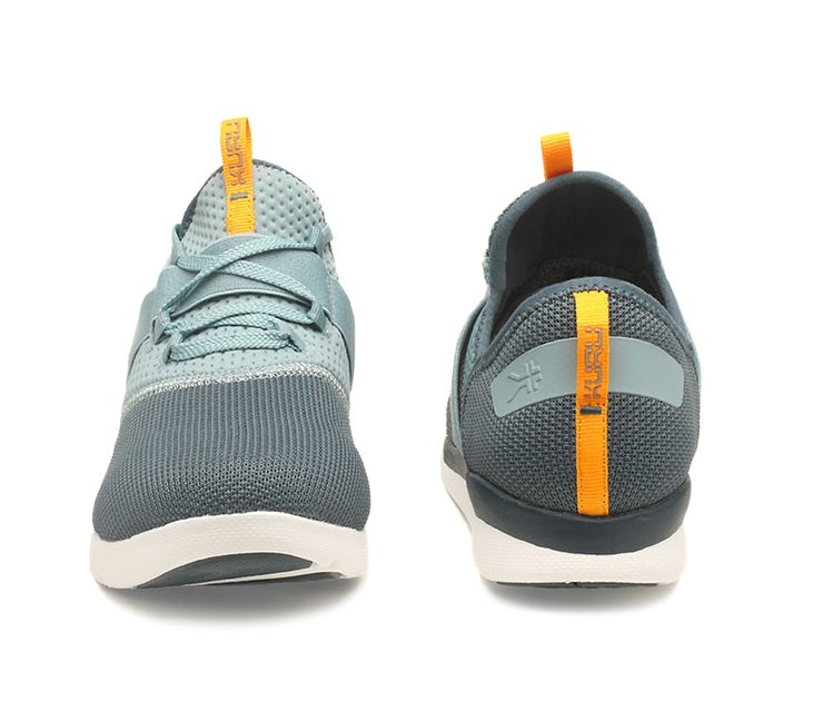 Orion Blue-White-OrangePop Kuru PIVOT Lace-up Elastic Sneaker | AXJ-608579