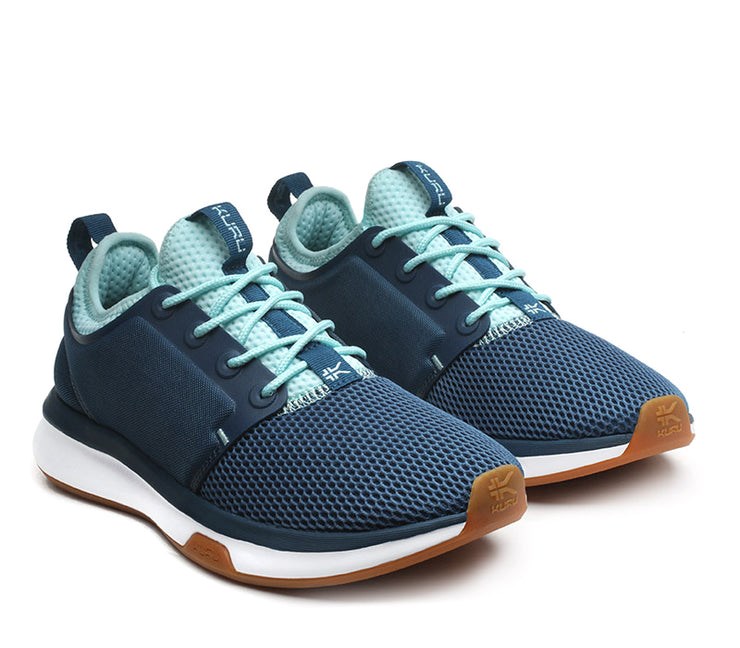 TidalWave-White-Oasis Blue Kuru ATOM Athletic Sneaker | ZCE-709523